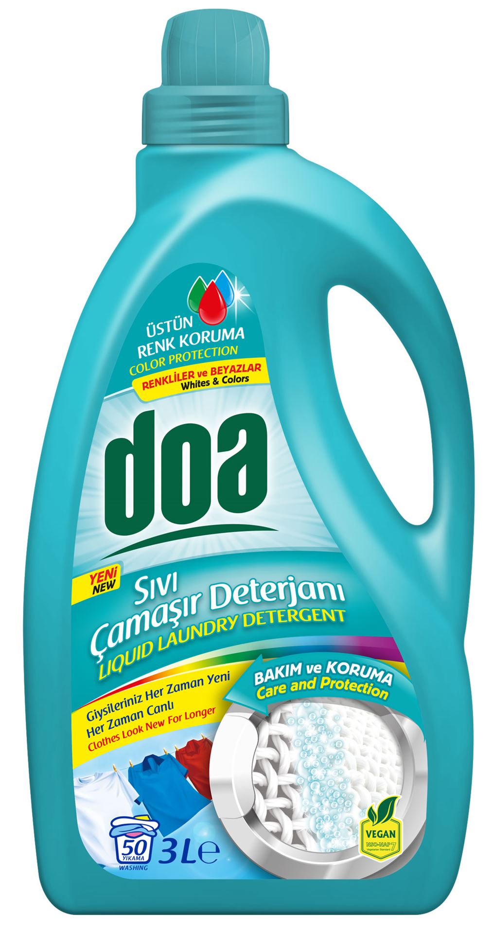 Doa Sıvı Çamaşır Deterjanı Renkliler &Beyazlar 3L