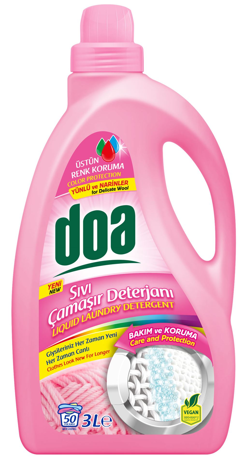 Doa Sıvı Çamaşır Deterjanı Yünlü&Narinler 3L