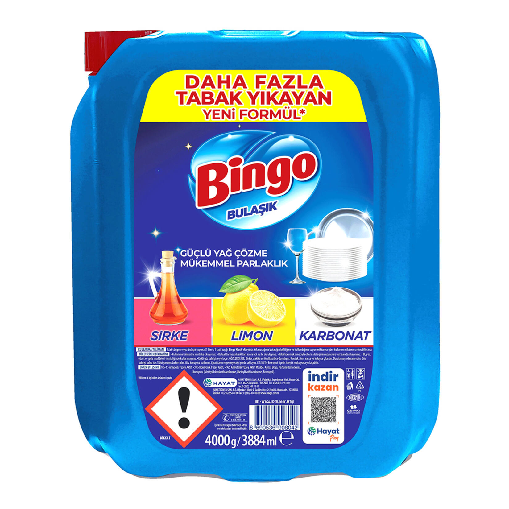 Bıngo Bulaşık Deterjanı 3.884 Ml