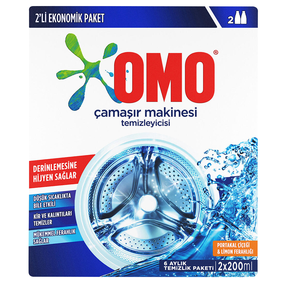 Omo Çamaşır Makinesi Temizleyicisi 2X200 Ml