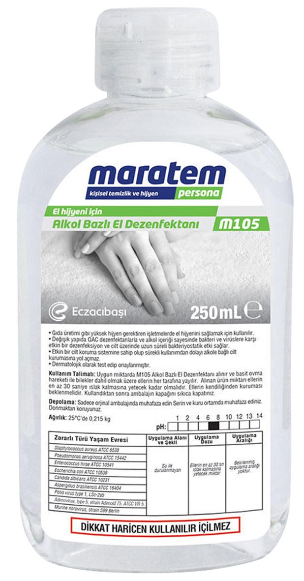 Maratem M105 Alkol Bazlı El Dezenfektanı 250 Ml