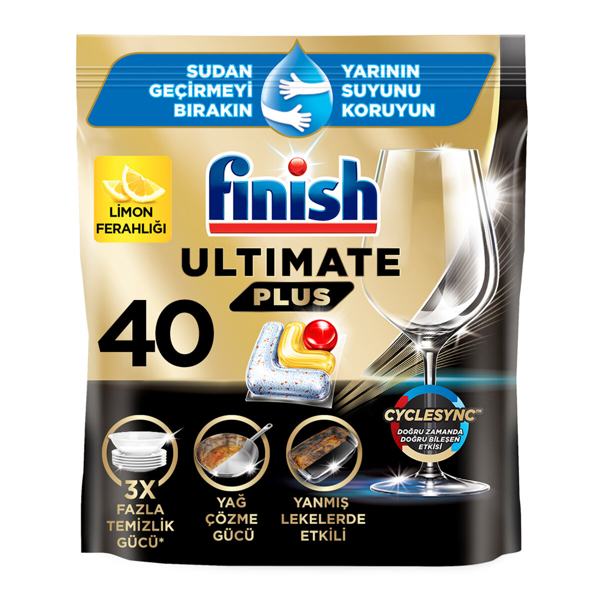 Fınısh Ultımate Plus Limon 40 Tablet 488G