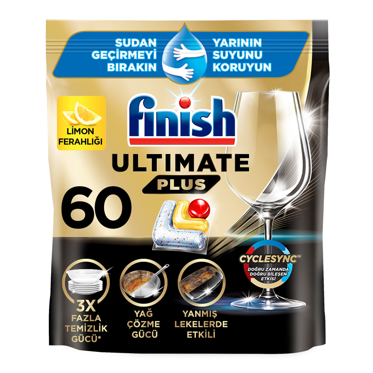 Fınısh Ultımate Plus Limon 60 Tablet 732G