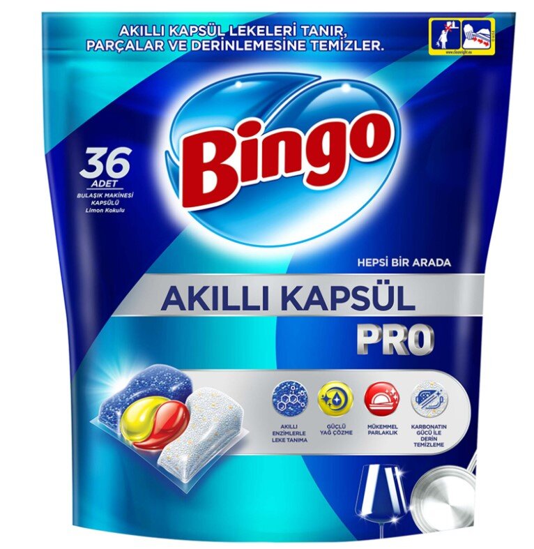 Bingo Akıllı Bulaşık Kapsülü Pro 36Lı 493 G