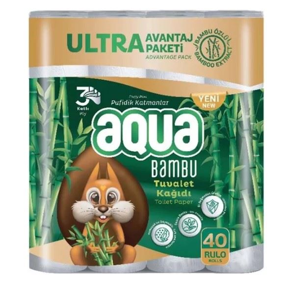 Aqua Bambu Tuvalet Kağıdı 40Lı