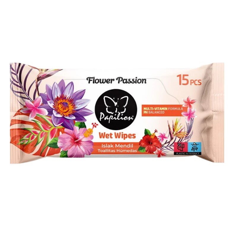 Papılıon Cep Mendil Çiçek 15 Li