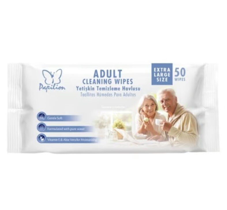 Papılıon Yetişkin Vücut Temizleme Havlu 50 Li