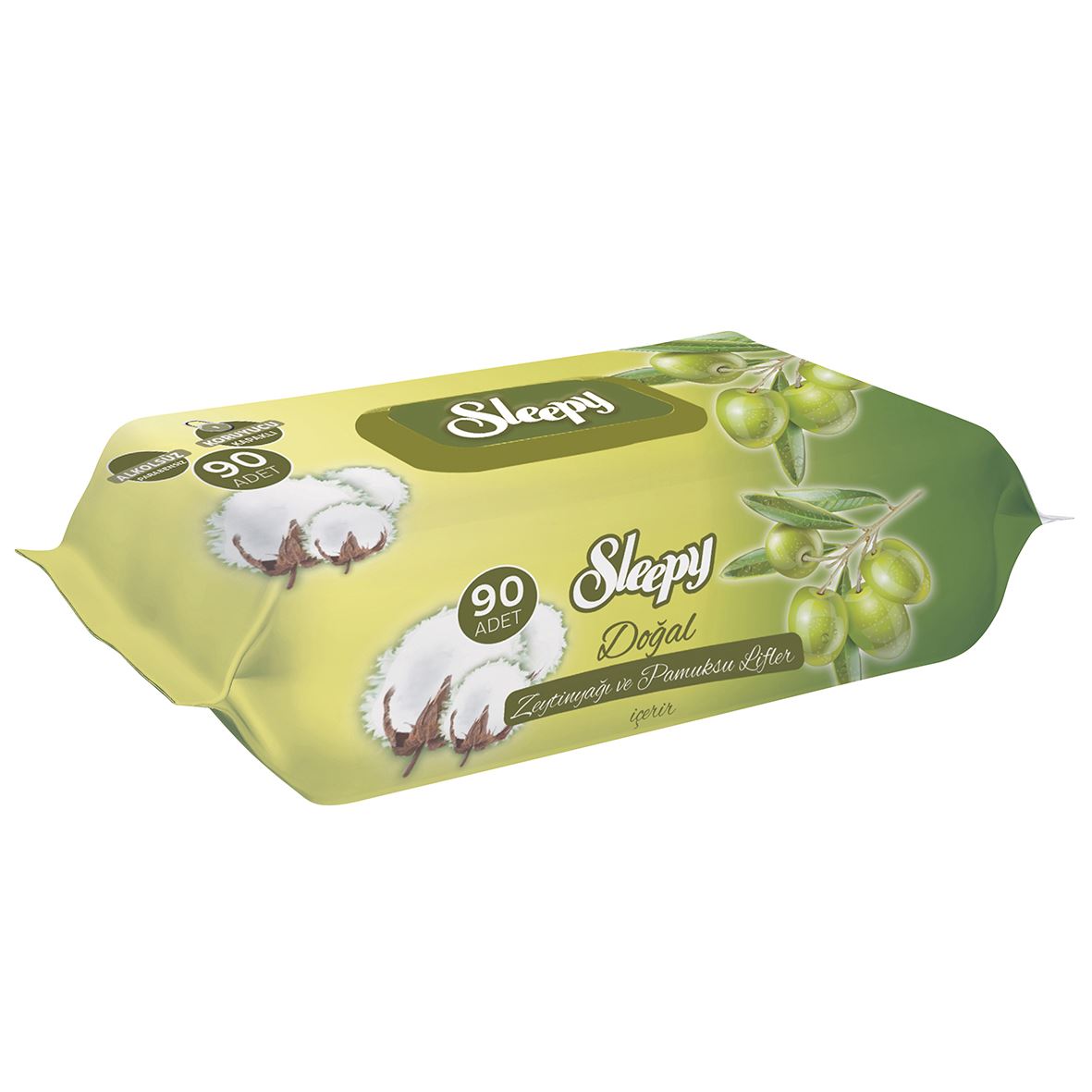 Sleepy Islak Havlu Zeytinyağı&Pamuksu Lif 90Lı