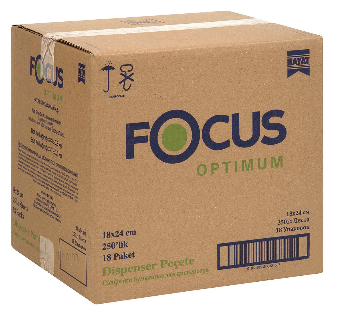 Focus Optimum Dispenser Peçete 250*18'Li Koli
