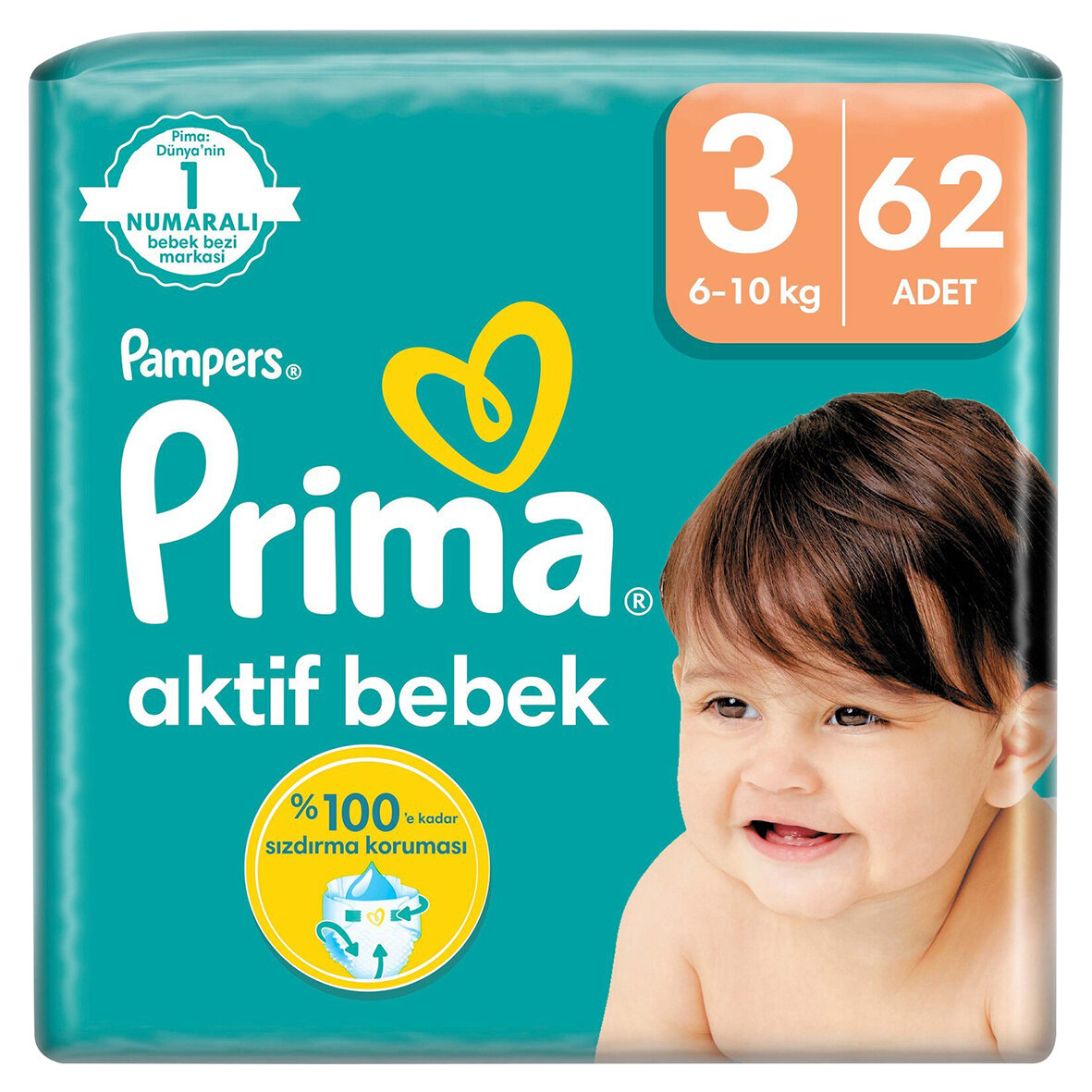 Prıma Ab Ekonomik Paket 3 Beden 6-10 Kg 62 Adet