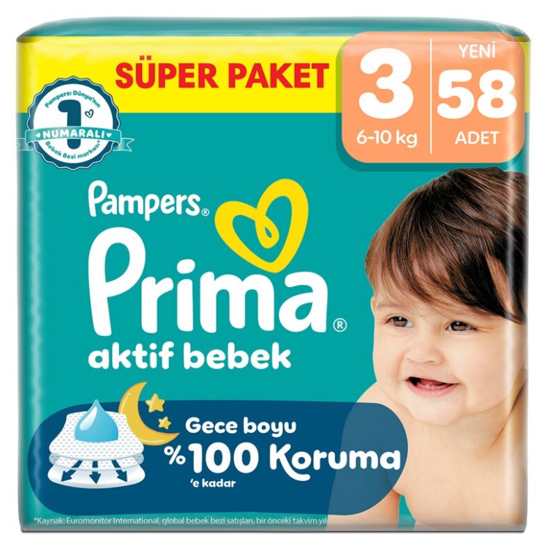 Prima Ab Süper Paket 3 Beden 58'Li