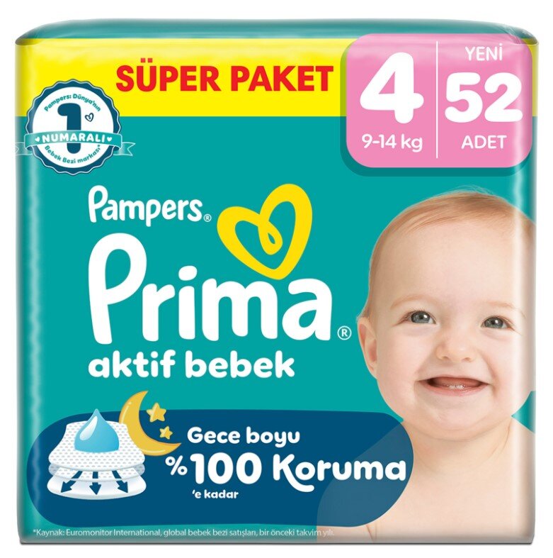 Prima Ab Süper Paket 4 Beden 52'Li