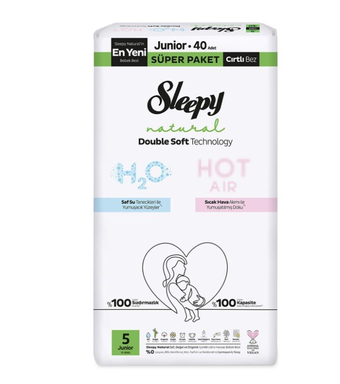 Sleepy Natural Double Soft 5 No 11-18 Kg 40 Lı