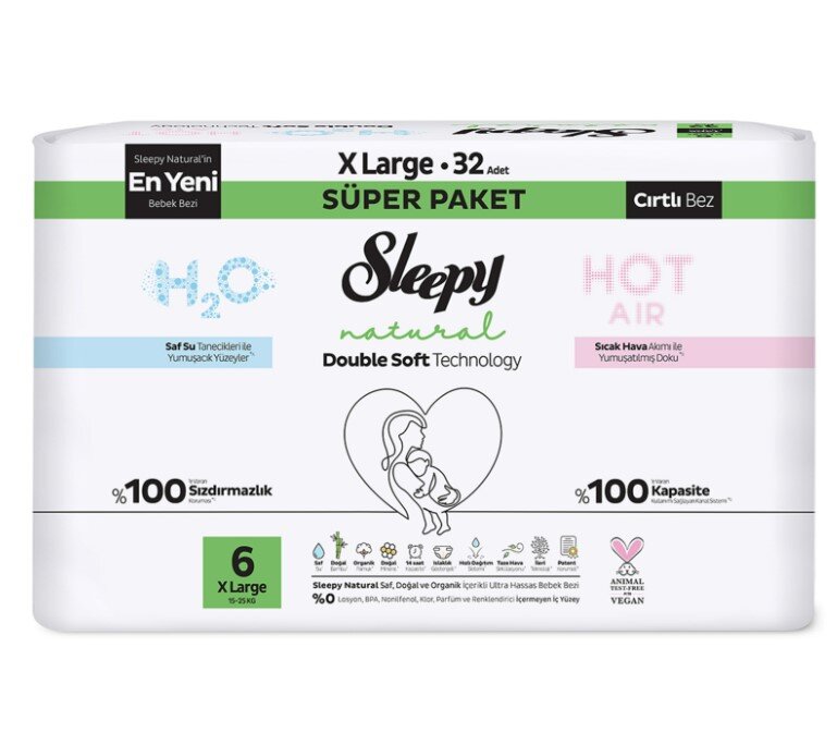 Sleepy Natural Double Soft 6 No 15-25 Kg 32 Li