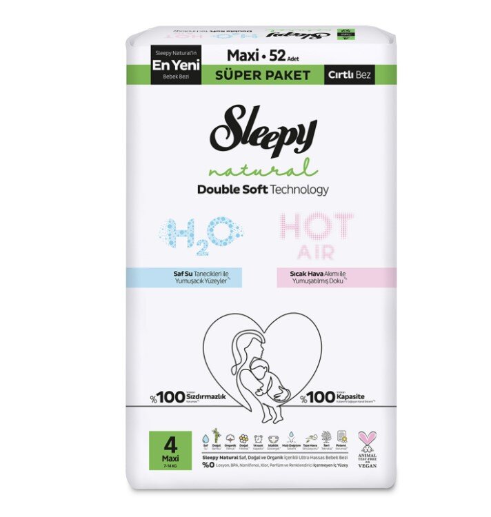 Sleepy Natural Double Soft 4 No 7-14 Kg 52 Li