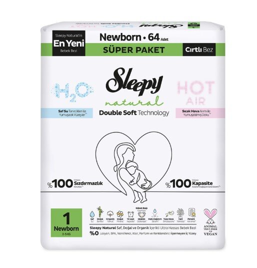 Sleepy Natural Double Soft 1 No 2-5 Kg 64 Lü