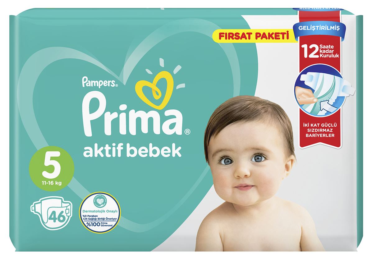 Prıma Ab Ekonomik Paket 5 Beden 11-18 Kg 46 Adet