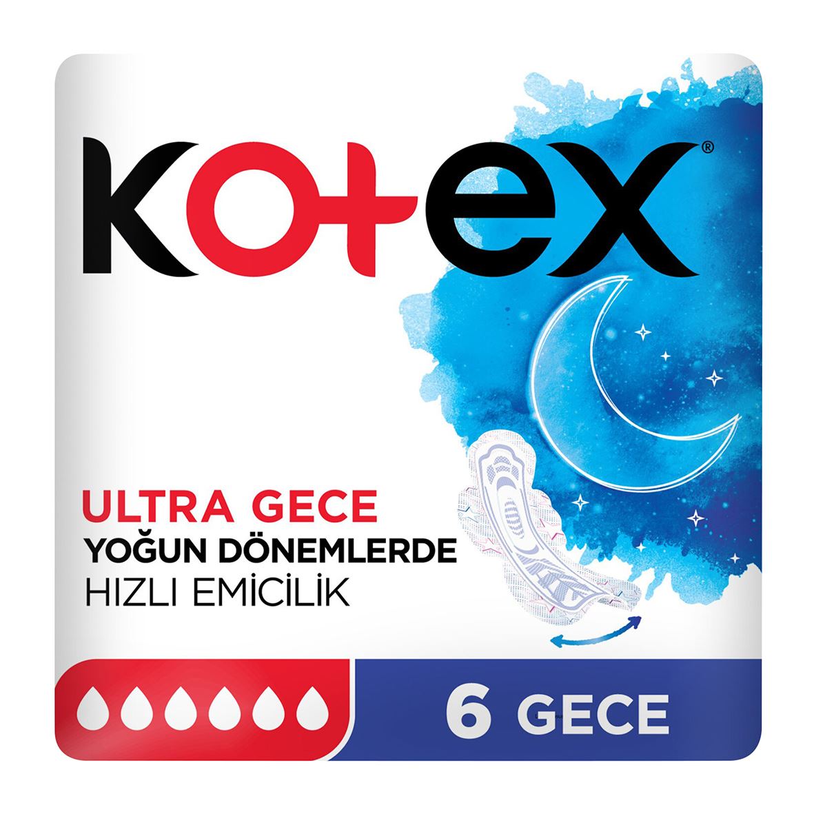 Kotex Ultra Tekli Gece 6Lı