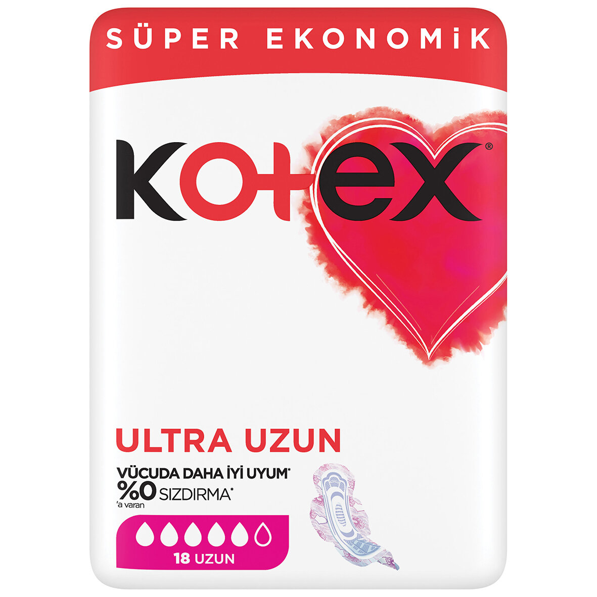 Kotex Ultra Süper Ekonomik Paket Uzun 18Li