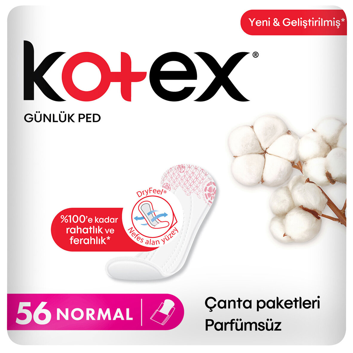 Kotex Günlük Normal 56Lı