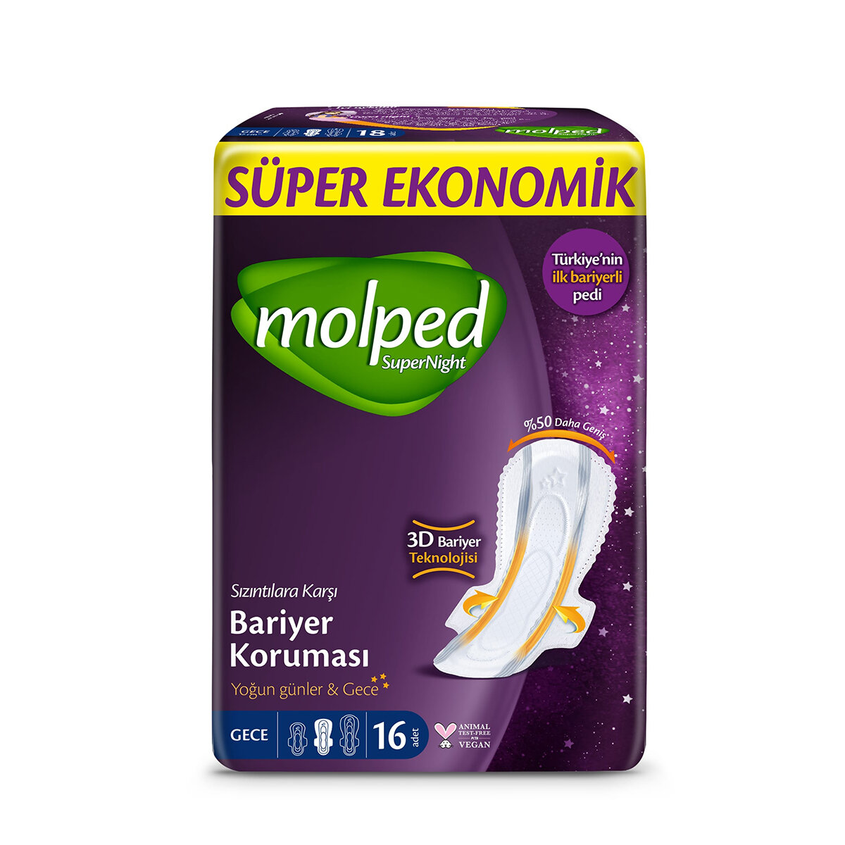 Molped Süper Nıght Süper Ekonomik Gece 16Lı