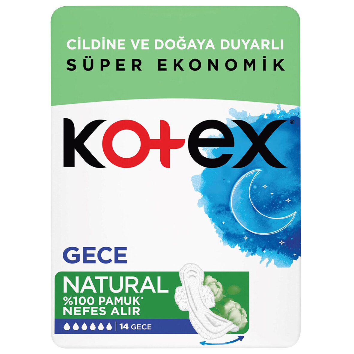 Kotex Natural Ultra Süper Eko Gece 14Lü