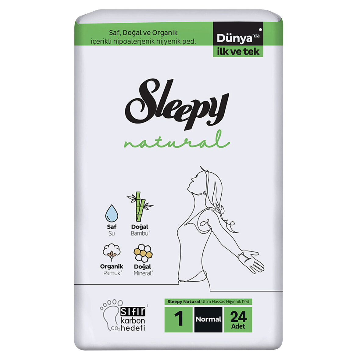 Sleepy Natural Ult.Hassas Hijyenik Ped Normal 24Lü