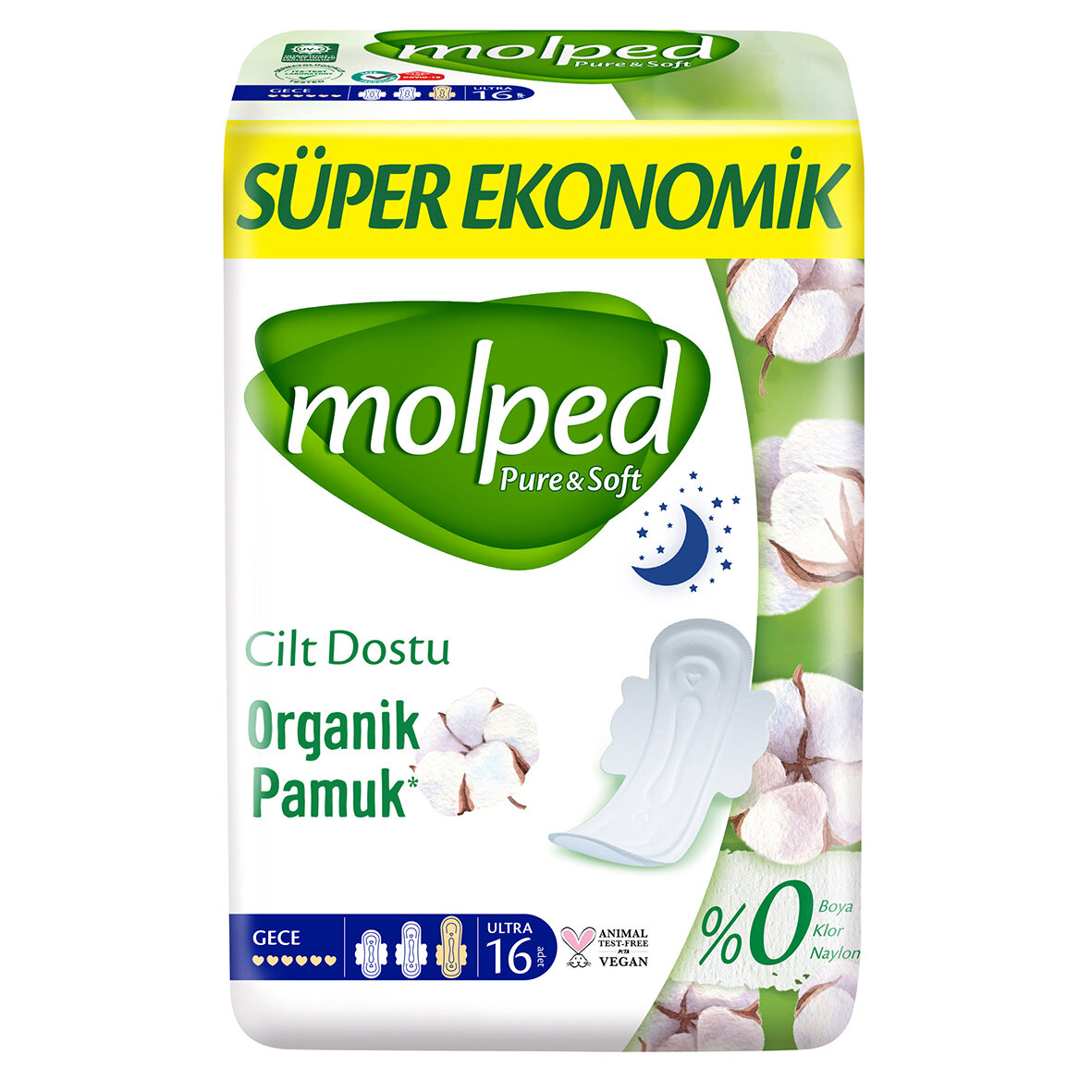 Molped Pure&Soft Gece Süper Ekonomik 16Lı
