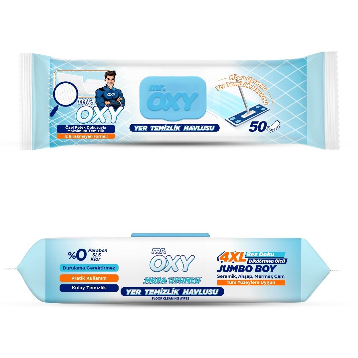 Mr.Oxy Yer Temizlik Havlusu 50Li