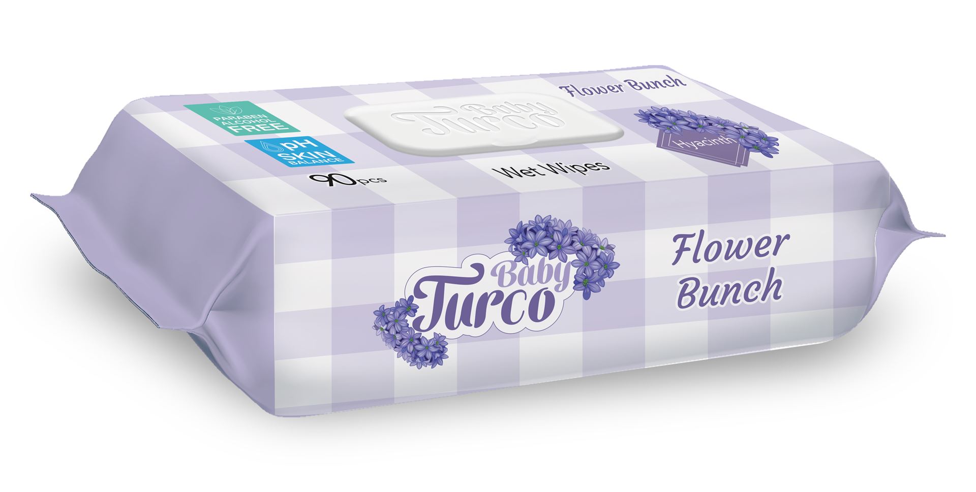 Baby Turco Çiçek Demeti Islak Mendil 90Lı (Tg)