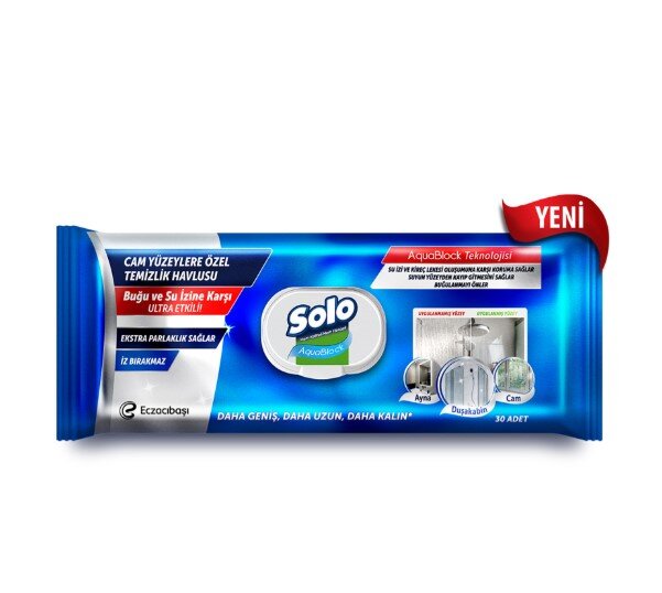 Solo Aquablock Yüzey Temizlik Havlusu 30 Lu