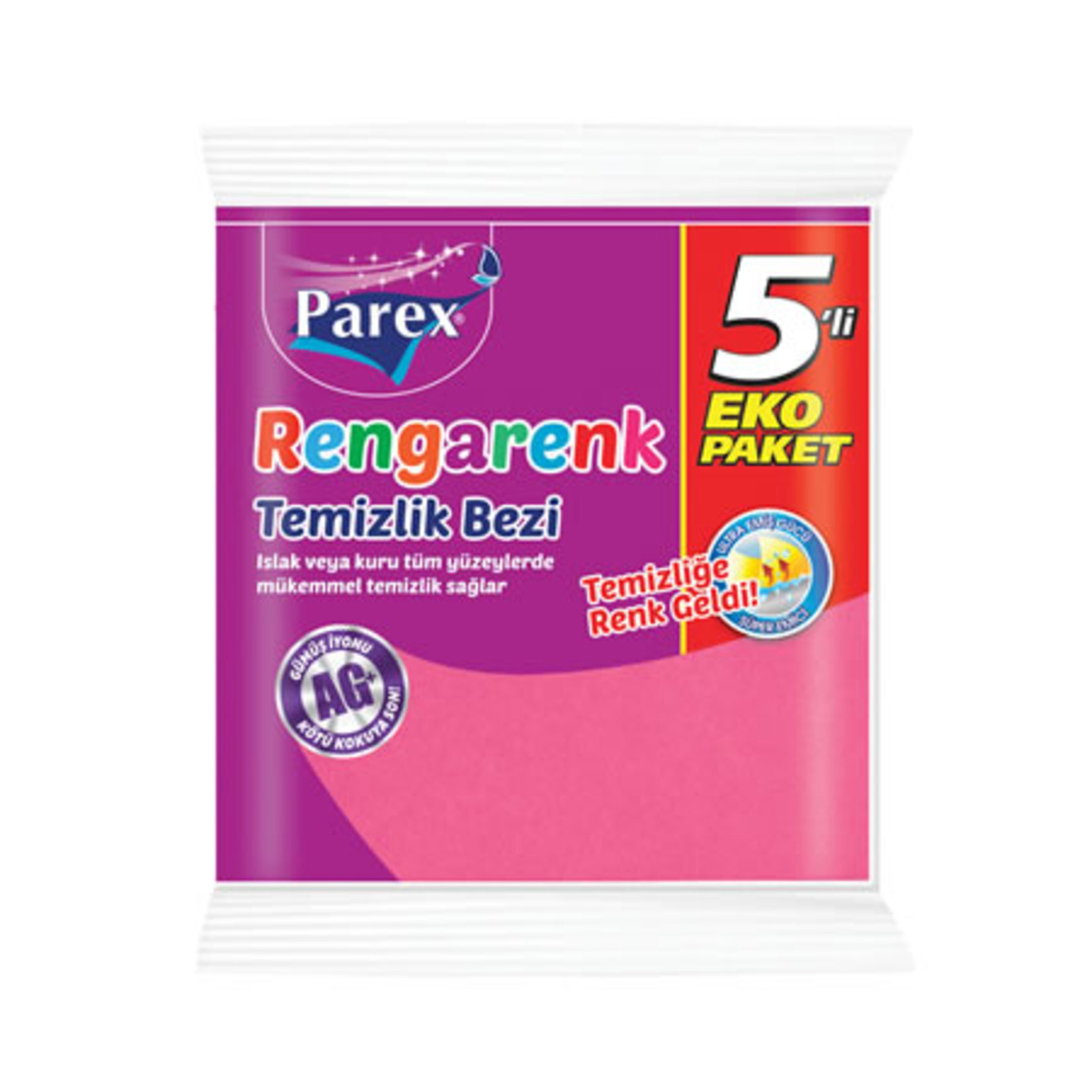 Parex Rengarenk Temizlik Bezi 5 Lı