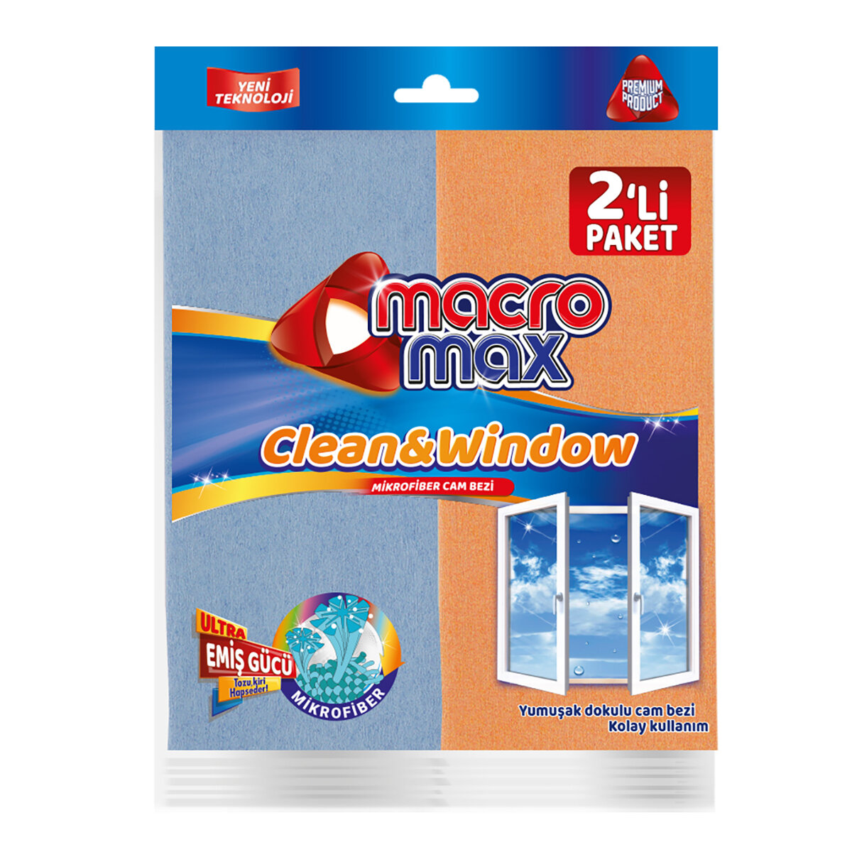 Macromax Mikrofiber Cam Bezi 2Li