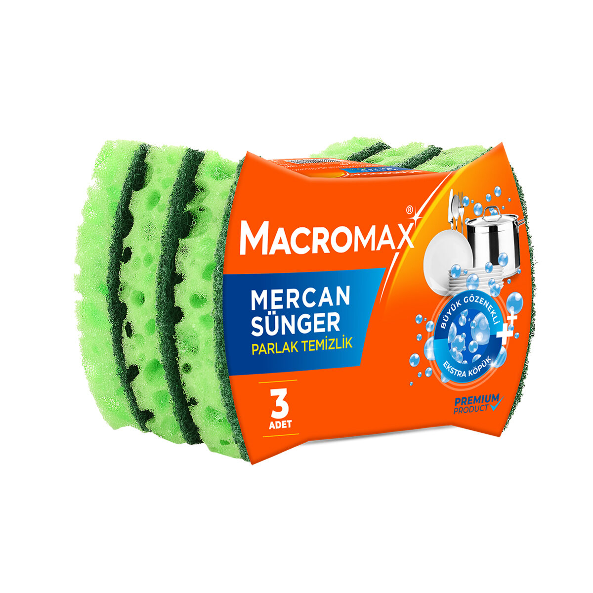 Macromax Mercan Sünger 3Lü