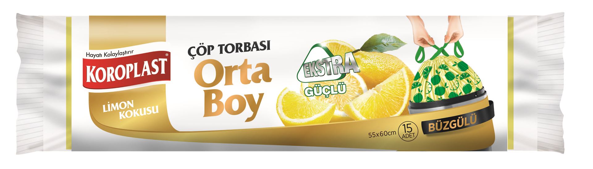 Koroplast Eks Güç Büzg Çöp Torb Limn Kok Orta 15Li