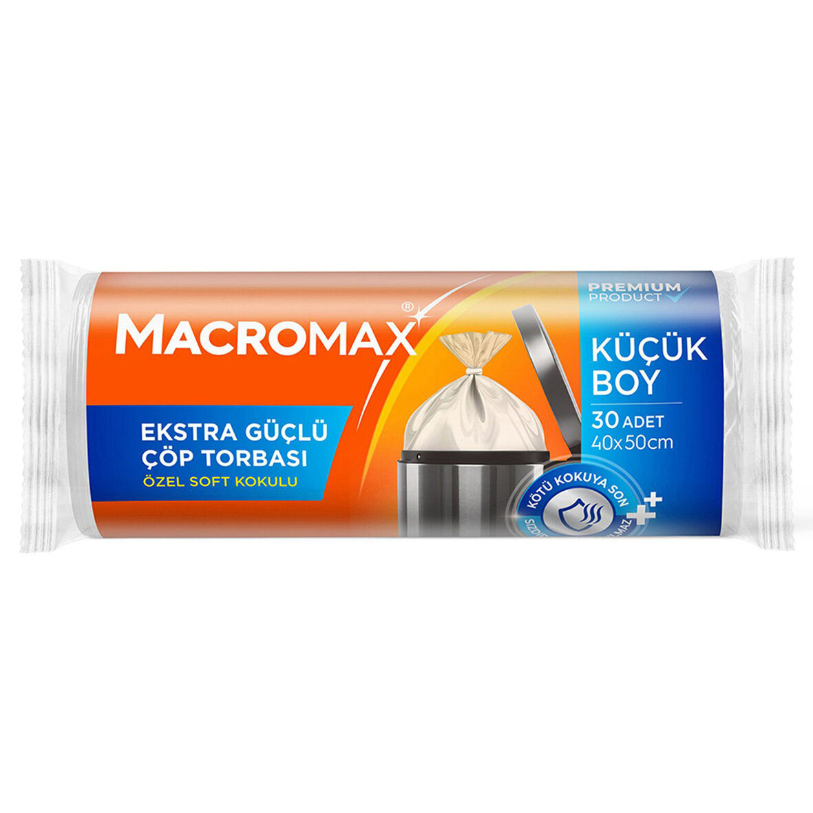 Macromax Extra Güçlü Çöp Torbası Küçük Boy 30Lu
