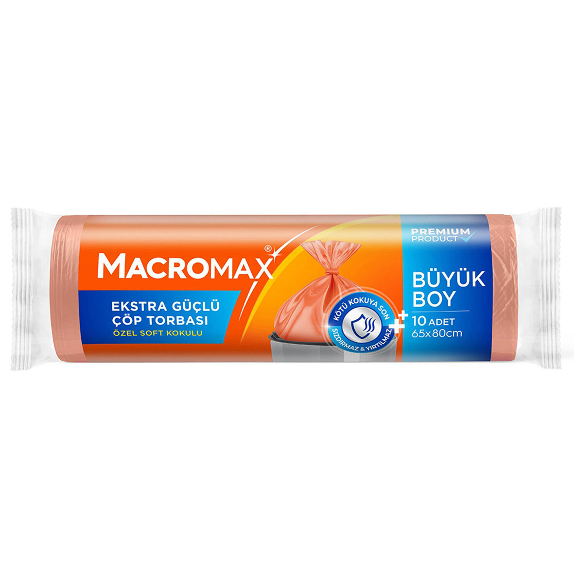 Macromax Extra Güçlü Çöp Torbası Büyük Boy 10Lu