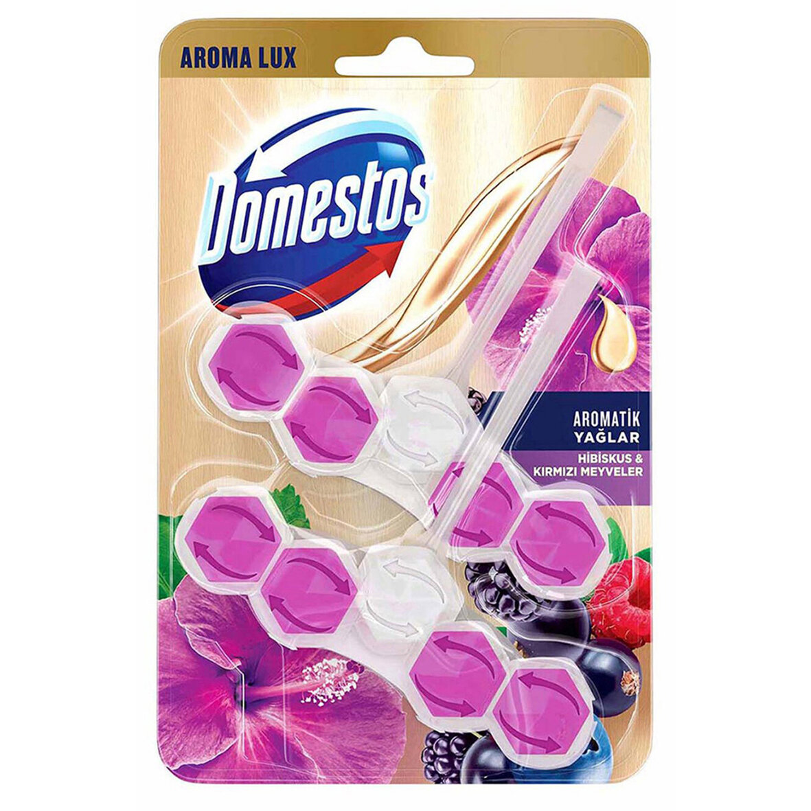 Domestos Wc Blok Lux Hibiskus&Kırmızı Meyve 2X50 G