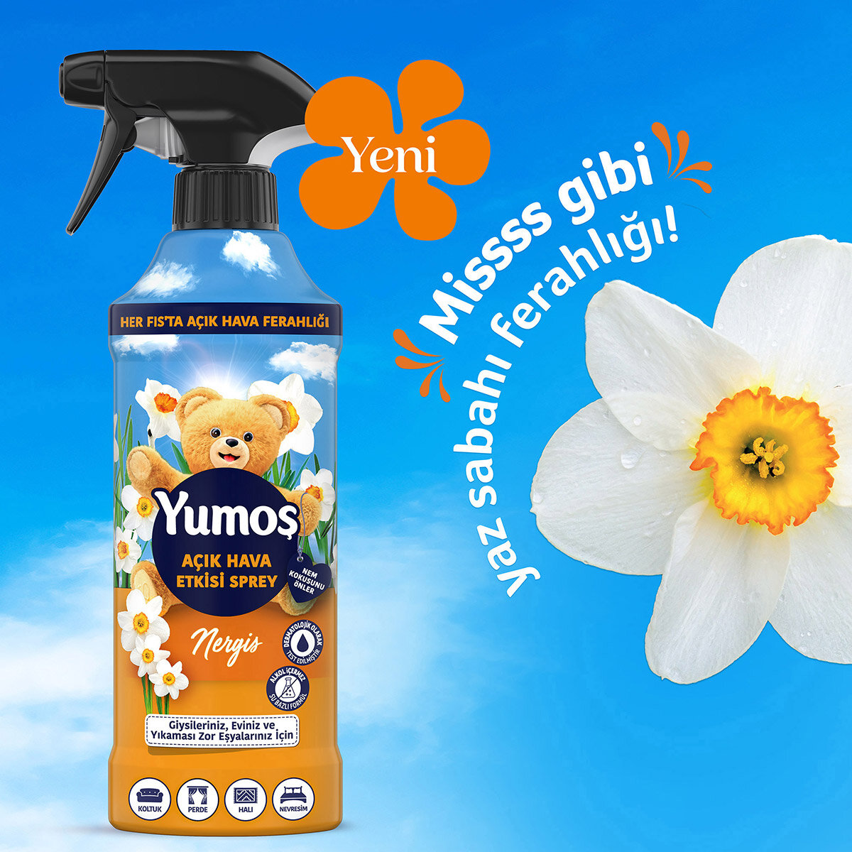 Yumoş Açık Hava Etkisi Sprey Nergis 430 Ml