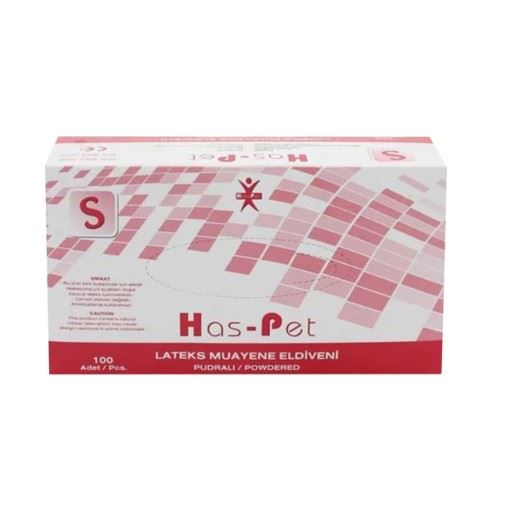 Haspet Pudralı Lateks Eldiven 100Lü S