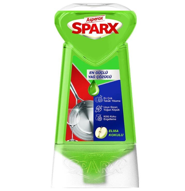 Asperox Sparx Elma Kokulu Sıvı Blş.Deterjan 650 Ml