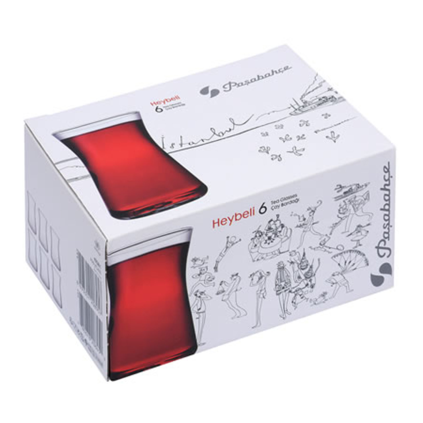 Paşabahçe (42361) Heybeli Çay Bardağı 6Lı