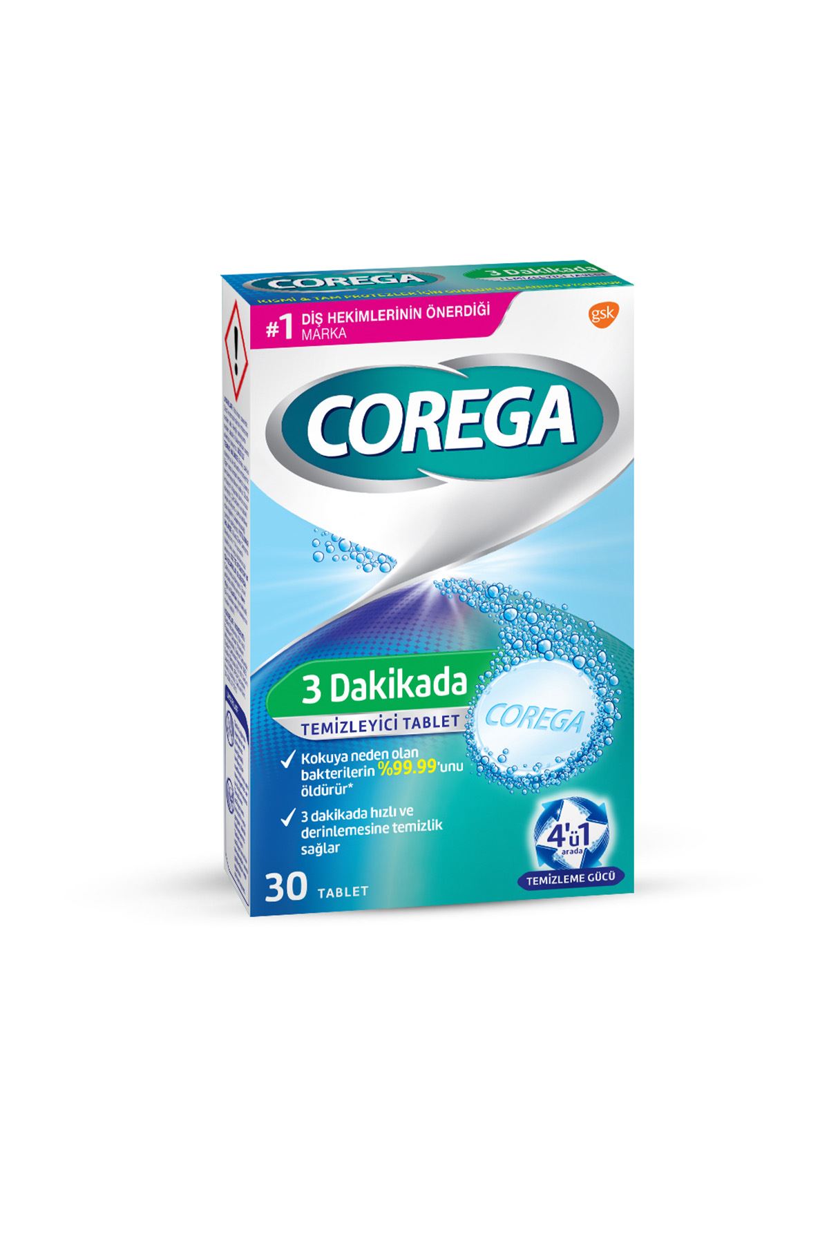 Corega Diş Protezi Temizleyici Tablet 30 Lu