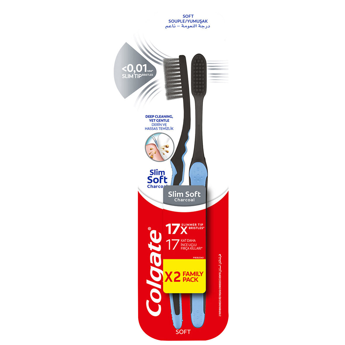 Colgate Mikro İnce Siyah Diş Fırçası 1+1