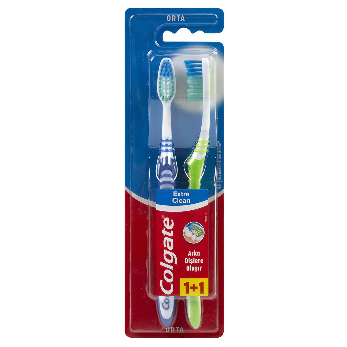 Colgate Extra Clean 1+1 Diş Fırçası-Orta
