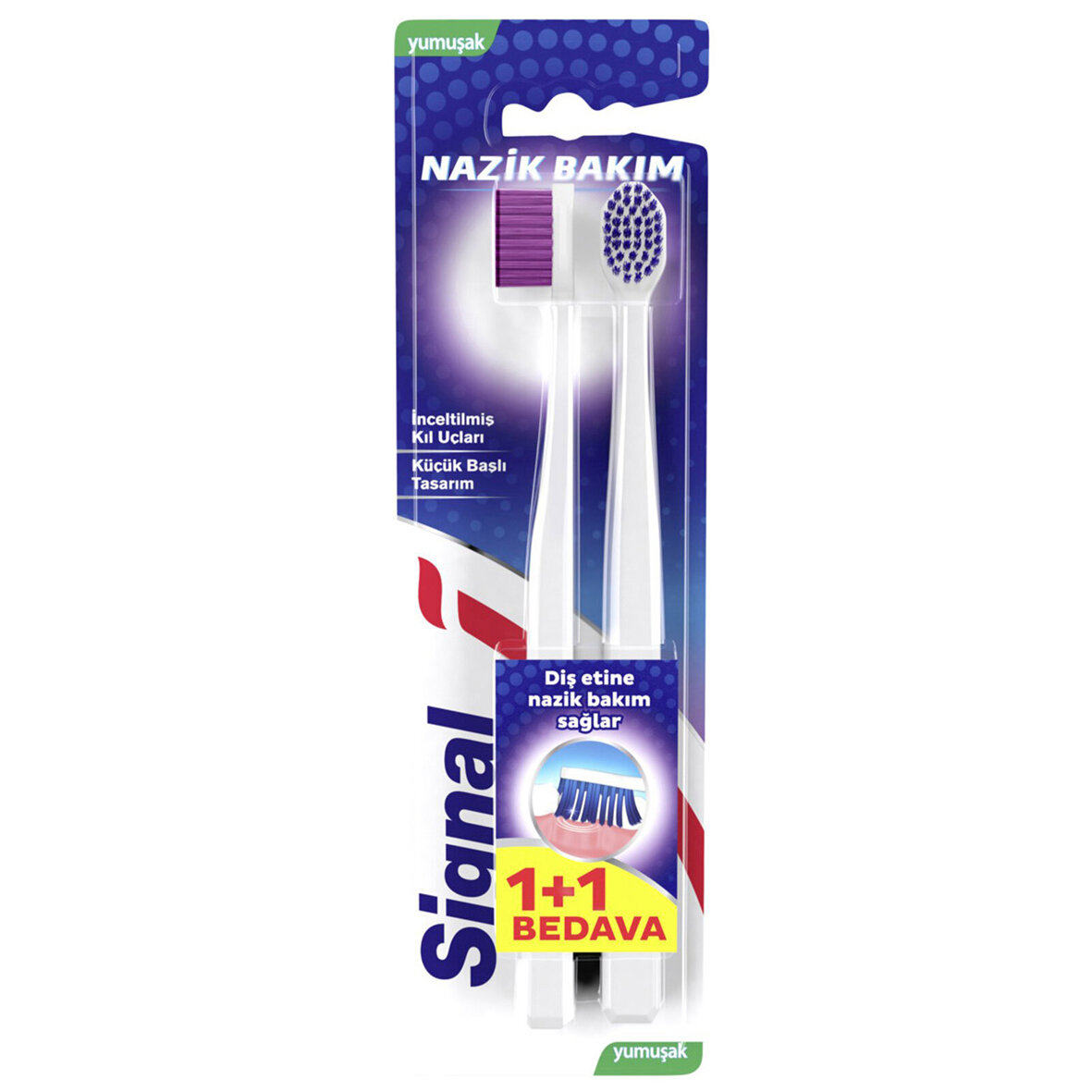 Sıgnal Nazik Diş Eti Bakımı 1+1 Diş Fırçası