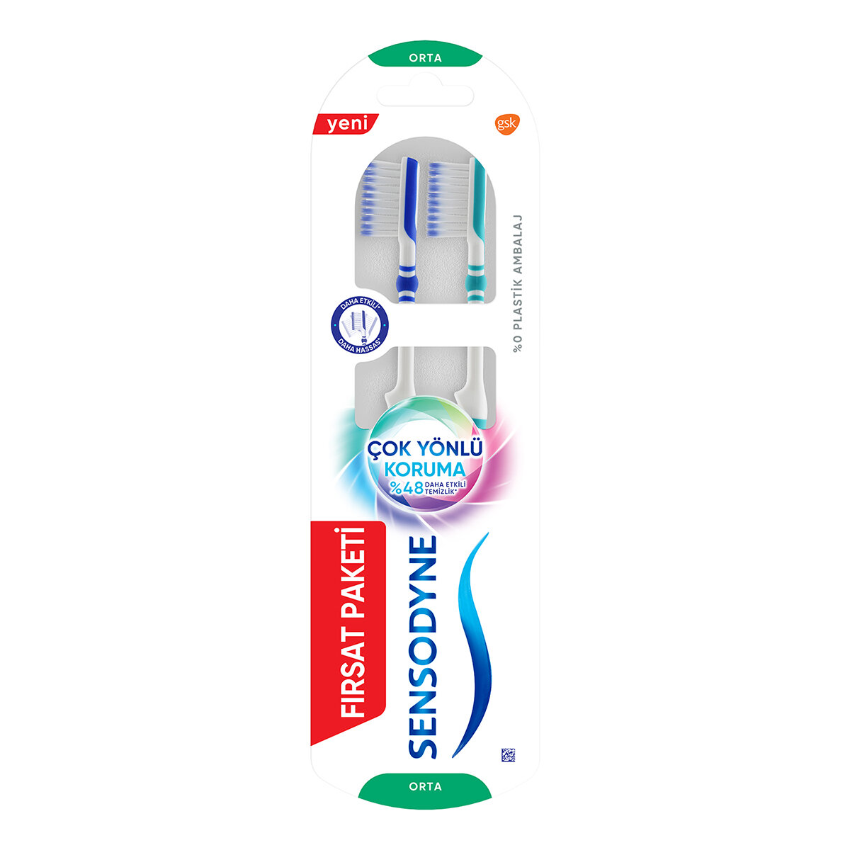 Sensodyne Çok Yönlü Koruma 1+1 Diş Fırçası-Orta