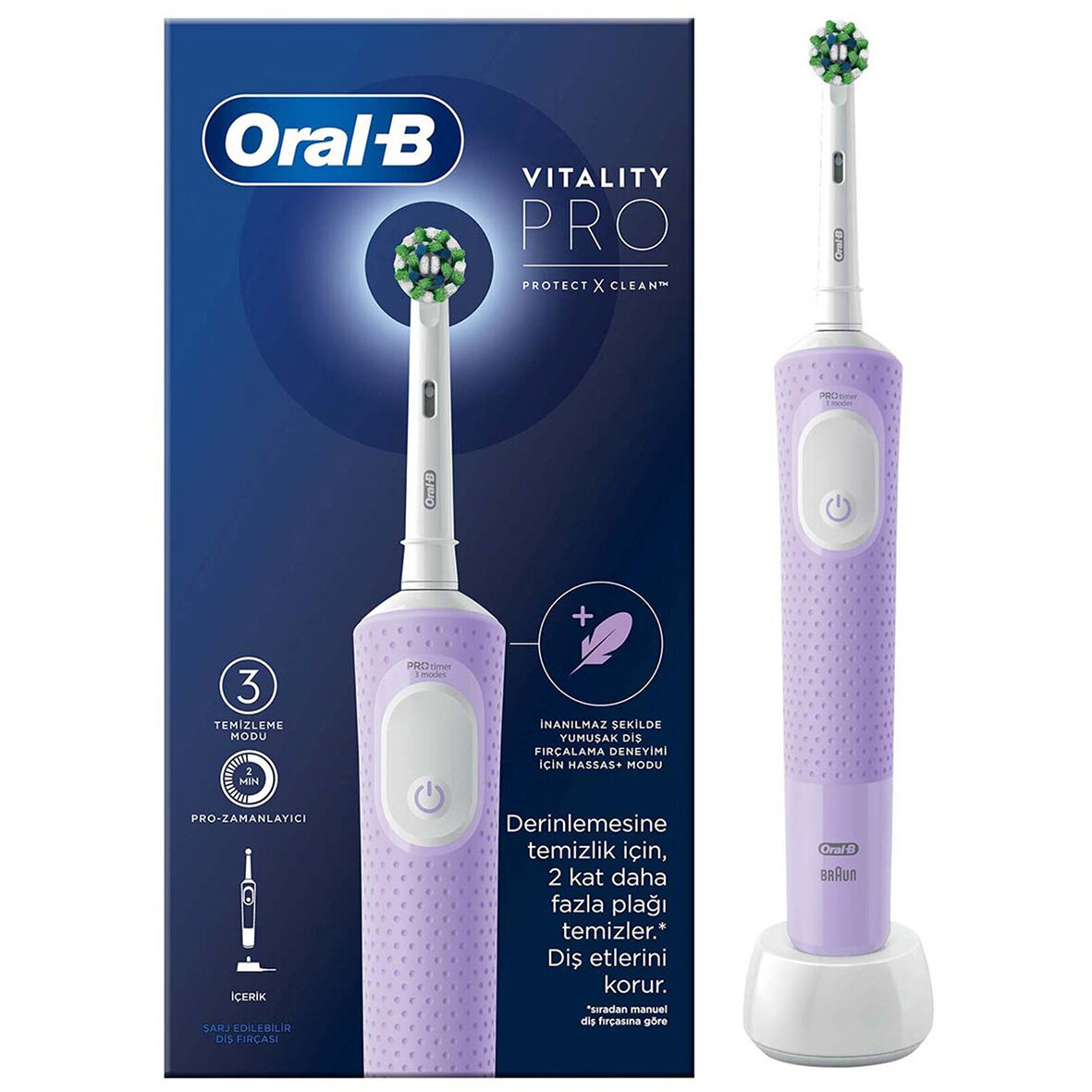 Oral-B Şarjlı Diş Fırçası Vıtalıty Pro Lila