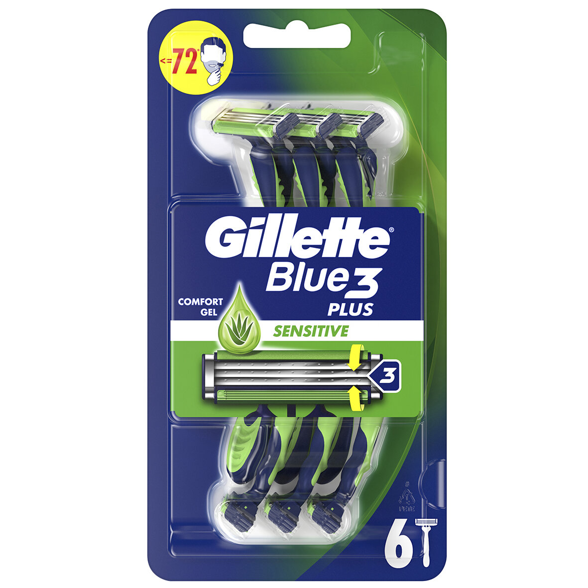 Gıllette Blue3 Sensıtıve Kullan At Tıraş Bıçak 6Lı