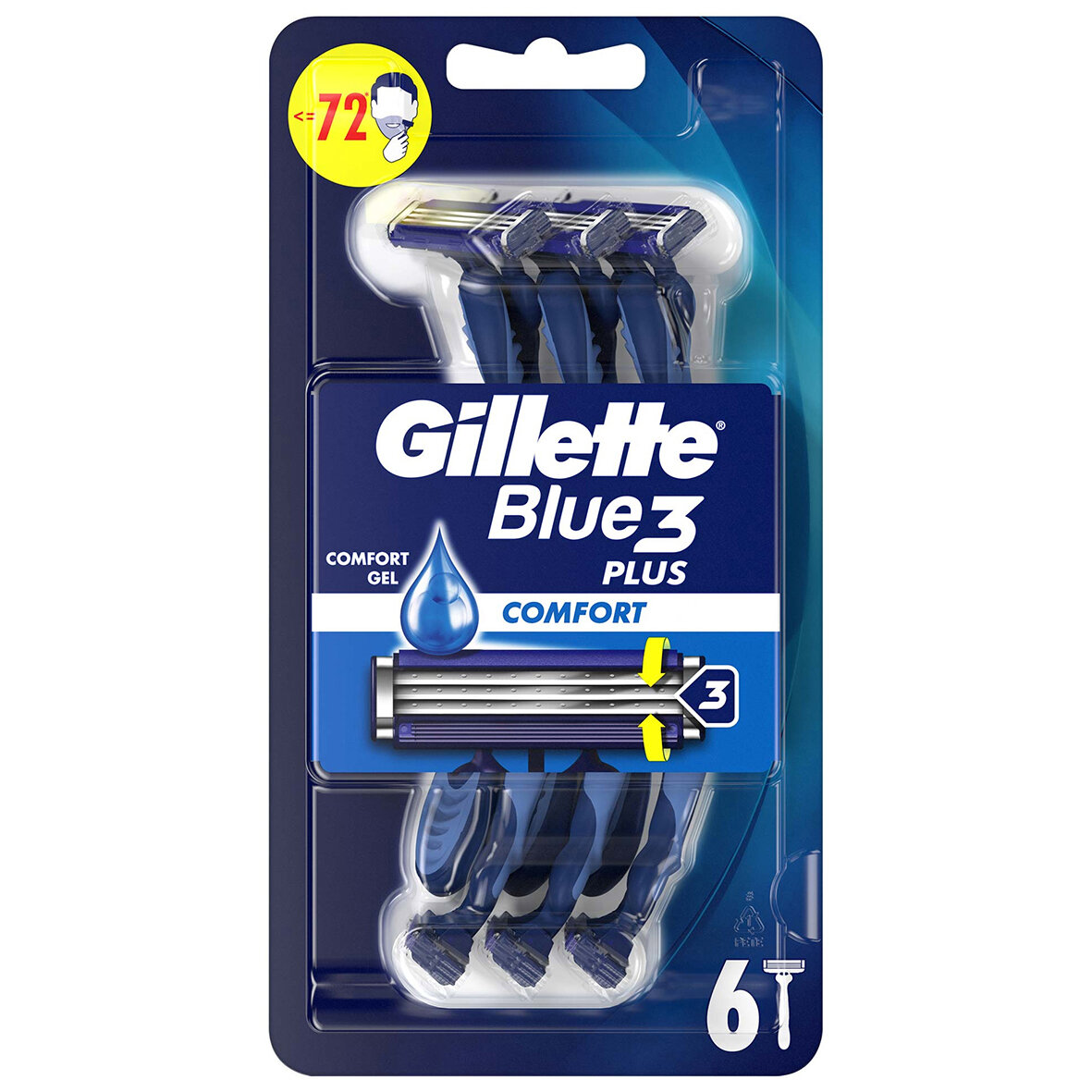 Gıllette Blue3 Plus Comfort Tıraş Bıçağı 6Lı